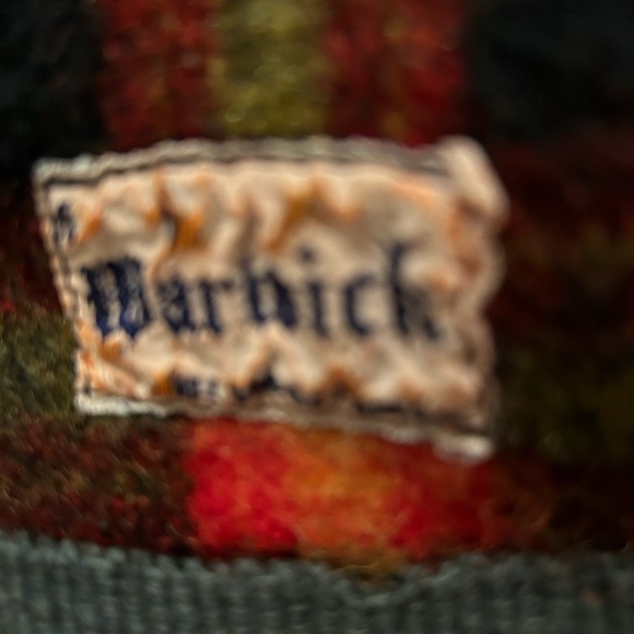 Vintage Marnich black & red plaid All wool blanket throw - Picture 2 of 3